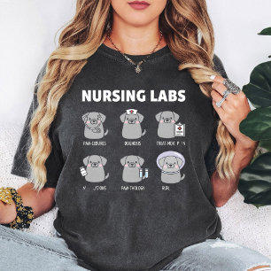 Camiseta Chistes de Perros de Laboratorios de Enfermería