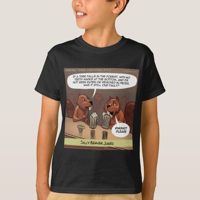 Camiseta Chistes de Silly Beaver Personalizado gracioso (Anverso)