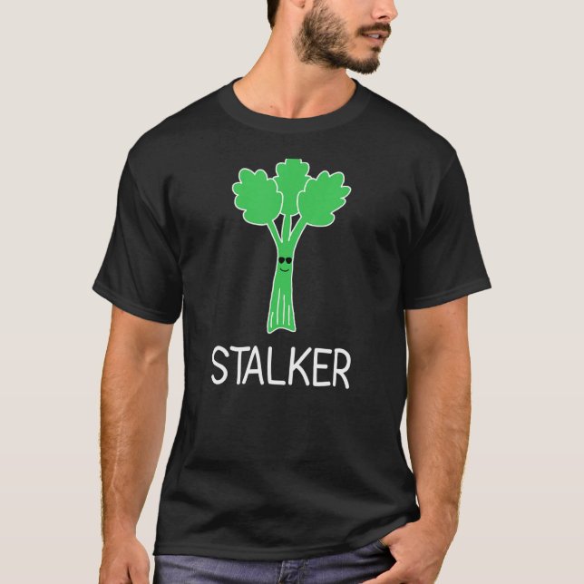Camiseta Chistes de Stalker Celery Puns Sarcásticos (Anverso)