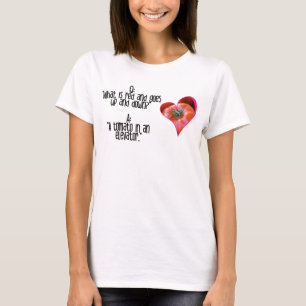 Camiseta Chistes de tomate rojo con forma de corazón citan 