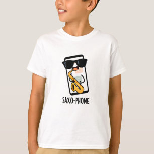 Camiseta Chistes divertidos de Saxo-fono y teléfonos móvile