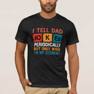 Camiseta  Chistes periódicos de padre de mesa