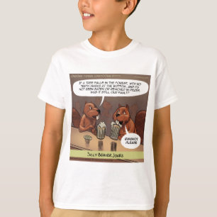 Camiseta Chistes Tontos de Castores Dibujos Animados Divert