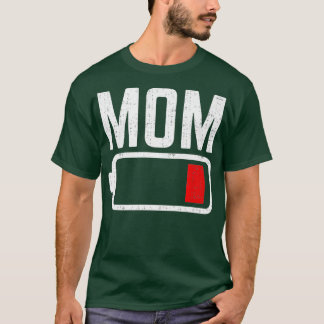 Camiseta chistoso de la madre vintage baja de la batería de