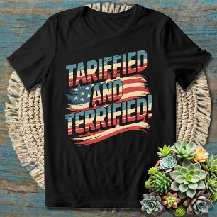 Camiseta Chistoso juego de palabras Tarifado y aterrorizado