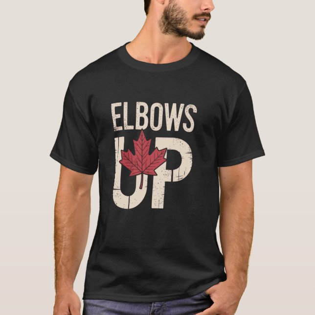 Camiseta Chistoso meme de Canadá codos arriba (Anverso)