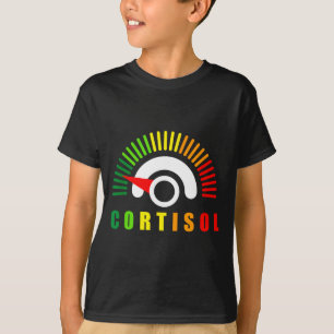 Camiseta Chistoso meme de niveles bajos de cortisol fatiga 