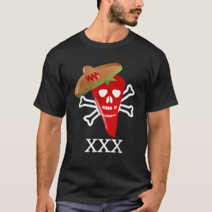 Camiseta Chistoso Pimiento Fantasma Chili Rojo Caliente Hum