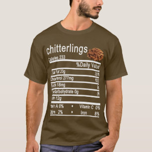 Camiseta Chitterlings Nutrición Hechos carne