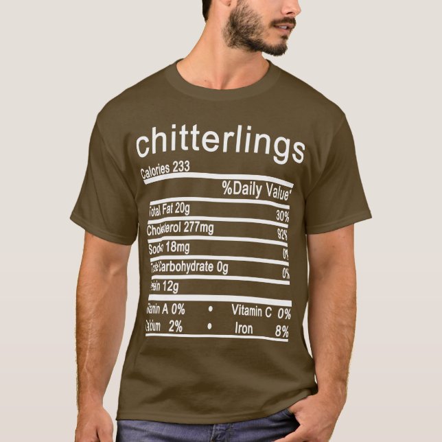 Camiseta chitterlings Nutrition Hacts Acción de Gracias (Anverso)