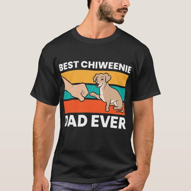 Camiseta Chiweenie Dog Dad Best Chiweenie Dad Ever (Anverso)