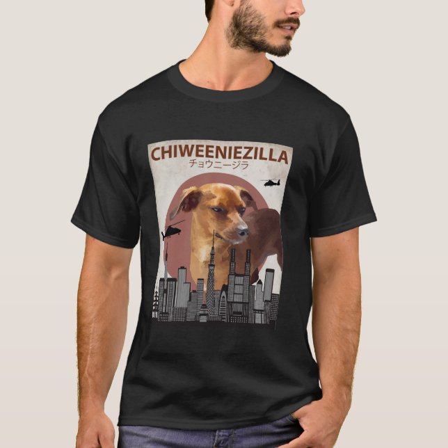 Camiseta Chiweeniezilla Funny Chiweenie T Shirt Perros Aman (Anverso)