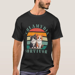 Camiseta Chlamydia Sobreviviente Retro Sarcástico Ironía Y2