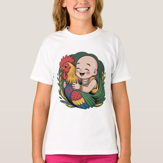 Camiseta | Chloe Baby Abraza El Rooster (Anverso)