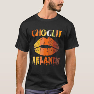 Camiseta Choc Lips Melanin Poppin Drip Mujeres Besan Lip