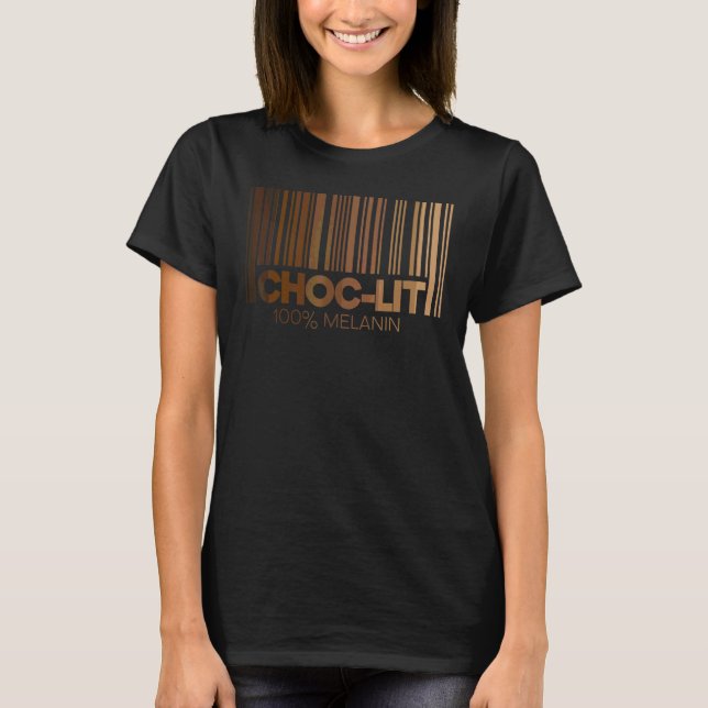 Camiseta Choc Lit 100 Melanin Skin Black History Junio (Anverso)