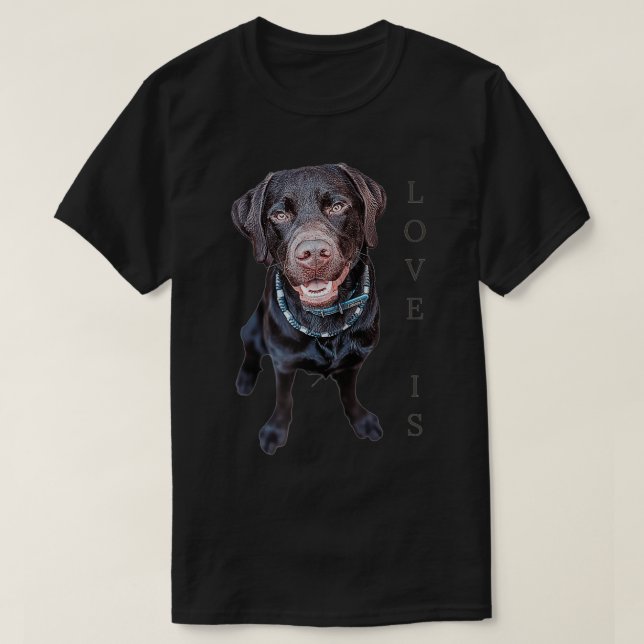 Camiseta Chockolate Labrador Retriever Love Black Lab Mom (Diseño del anverso)