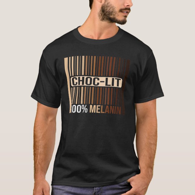 Camiseta Choclit 100 Melanin Black Woman And Man Dripping (Anverso)