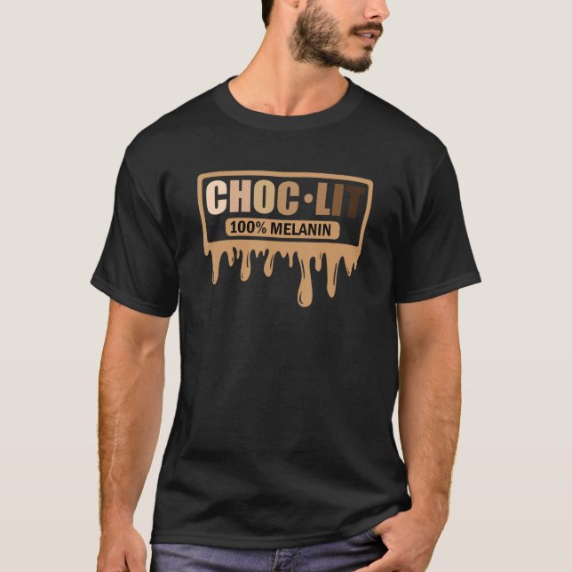 Camiseta Choclit 100 Melanin Black Woman And Man Dripping 1 (Anverso)