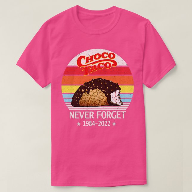 Camiseta Choco Taco nunca olvida el estilo retro Funny Prem (Diseño del anverso)
