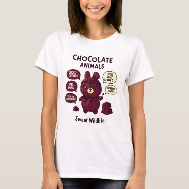 Camiseta Chocoholic Animales de Chocolate (Anverso)