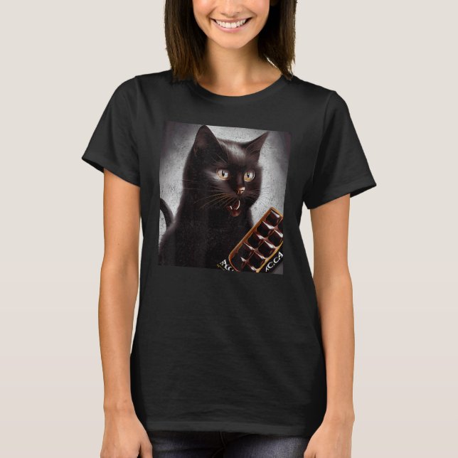 Camiseta Chocolate Black Cat Hockey (Anverso)