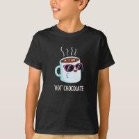 Chocolate caliente bebida divertida Pun Dark BG