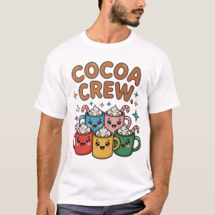 Camiseta Chocolate Caliente Crew Kawaii Navidad Xmas