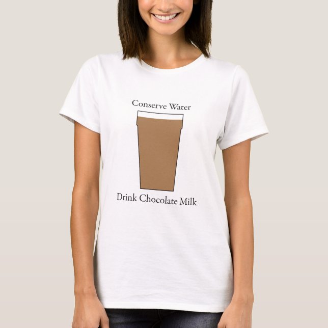 Camiseta Chocolate caliente de la bebida del agua de (Anverso)