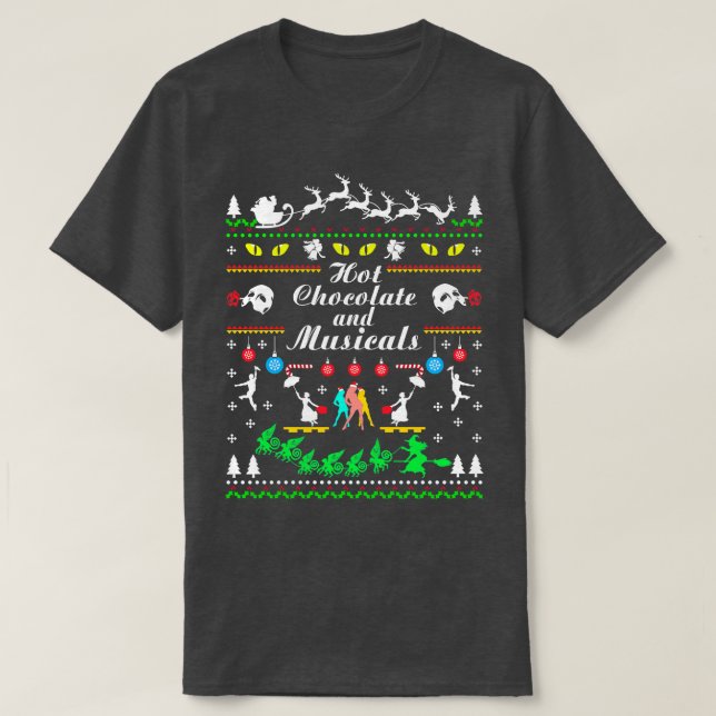 Camiseta Chocolate caliente y musicales (Diseño del anverso)