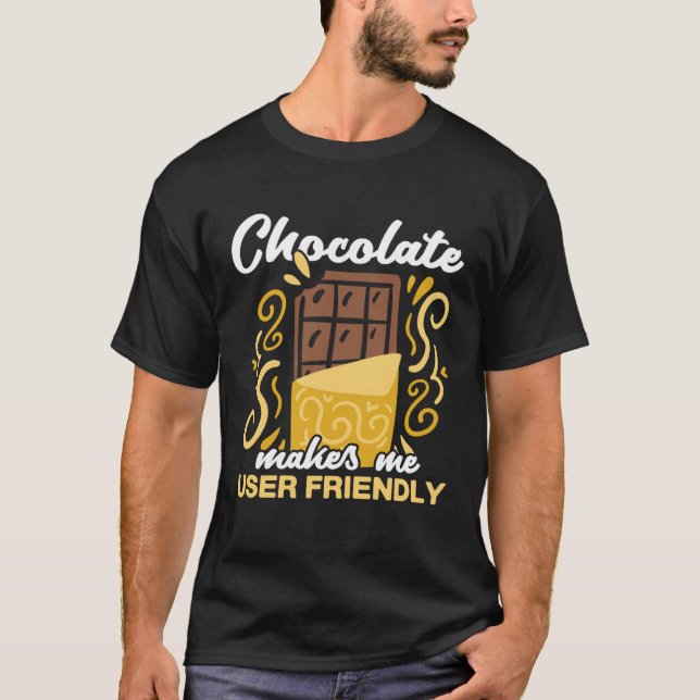 Camiseta Chocolate  chocolate bar  chocolate chocoholic (Anverso)