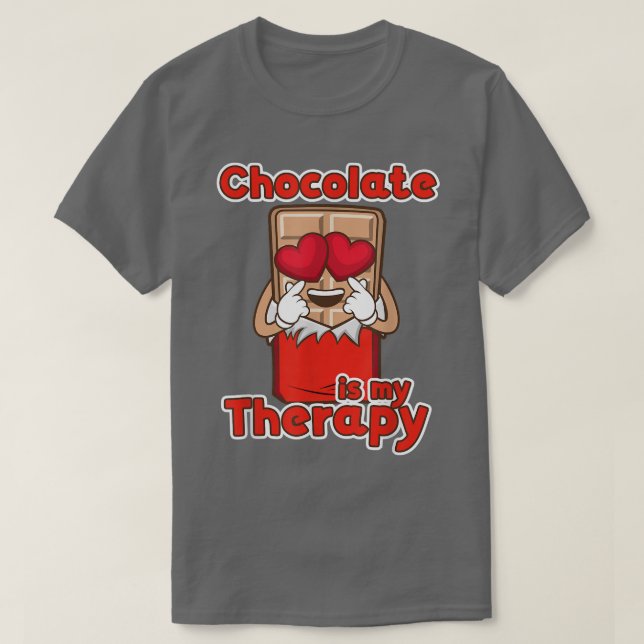 Camiseta Chocolate como terapia dulce chocolate (Diseño del anverso)