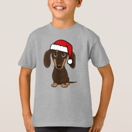Camiseta Chocolate Dachshund Santa Cute Perro Wiener