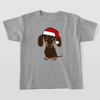 Chocolate Dachshund Santa Cute Perro Wiener