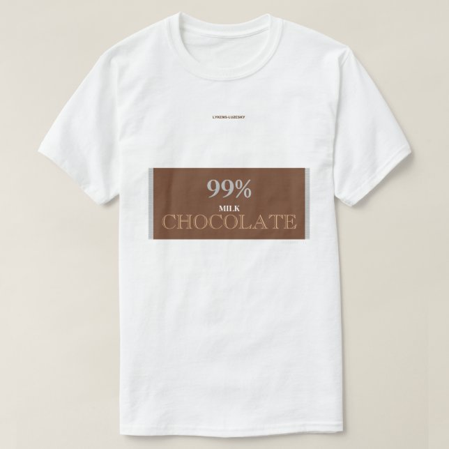 CAMISETA CHOCOLATE DE 99% LECHE (Diseño del anverso)