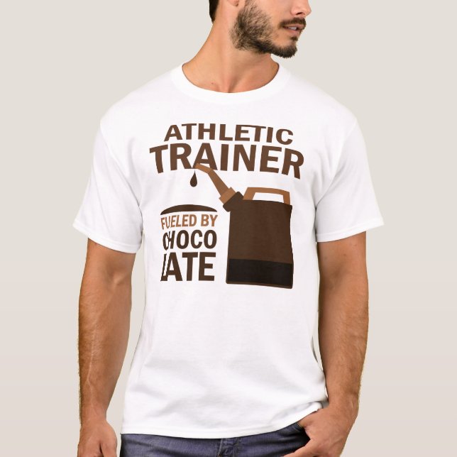 Camiseta Chocolate (divertido) atlético del instructor (Anverso)