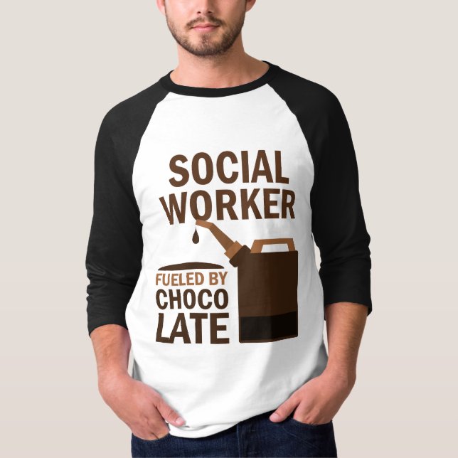 Camiseta Chocolate (divertido) del asistente social (Anverso)