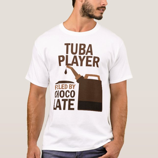 Camiseta Chocolate (divertido) del jugador de la tuba (Anverso)