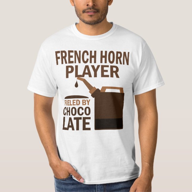 Camiseta Chocolate (divertido) del jugador de trompa (Anverso)