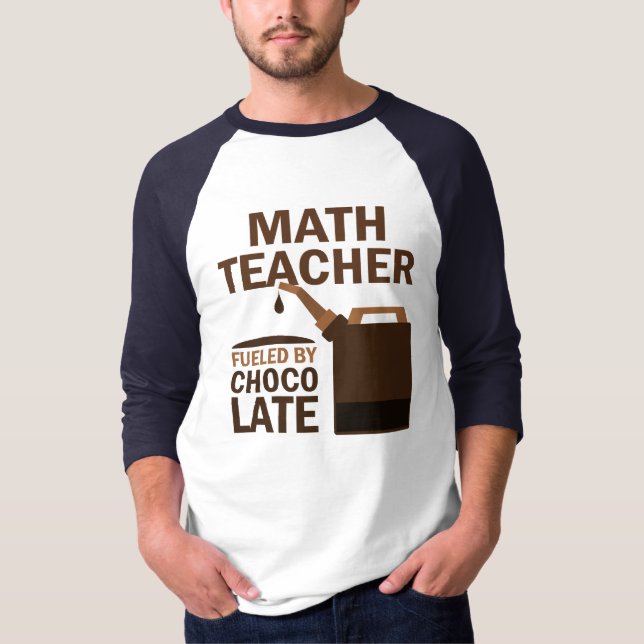 Camiseta Chocolate (divertido) del profesor de matemáticas (Anverso)