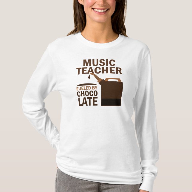 Camiseta Chocolate (divertido) del profesor de música (Anverso)