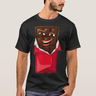 Camiseta Chocolate Gracioso Con Chocolate De Cara Sonriente