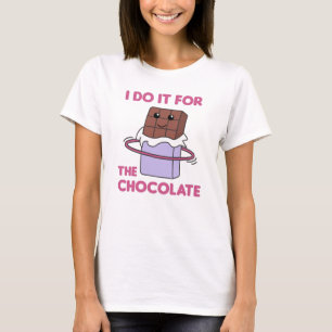 Camiseta Chocolate Hullern Hula Sport Strip Funny Food