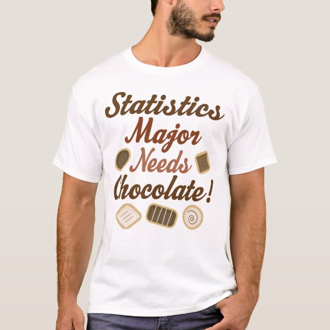 Camiseta Chocolate importante de las estadísticas (Anverso)