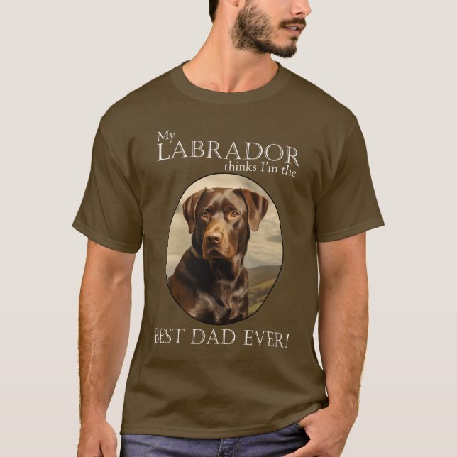 Camiseta Chocolate Lab Dad (Anverso)