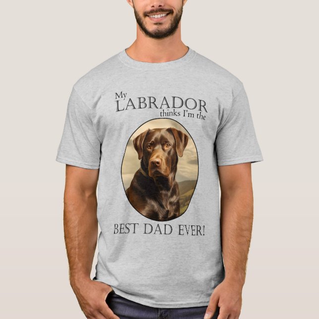 Camiseta Chocolate Lab Dad (Anverso)