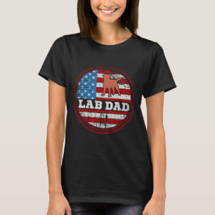 Camiseta Chocolate Lab Dad Labrador Recuperador de Pareja