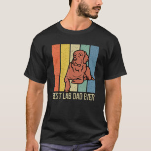 Camiseta Chocolate Lab Dad Labrador Recuperador Retro Match