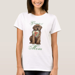 Camiseta Chocolate Lab Heart Mom