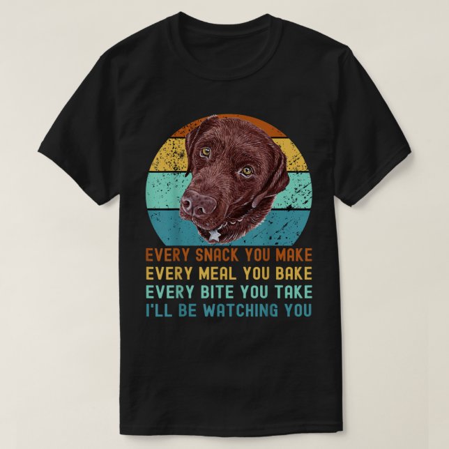 Camiseta Chocolate Lab Labrador perro recuperador cada tent (Diseño del anverso)